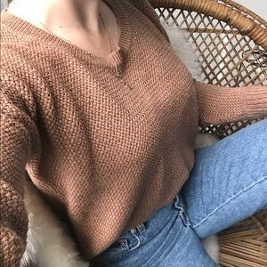 Madewell favorite yarn sweater in marled fawn XS